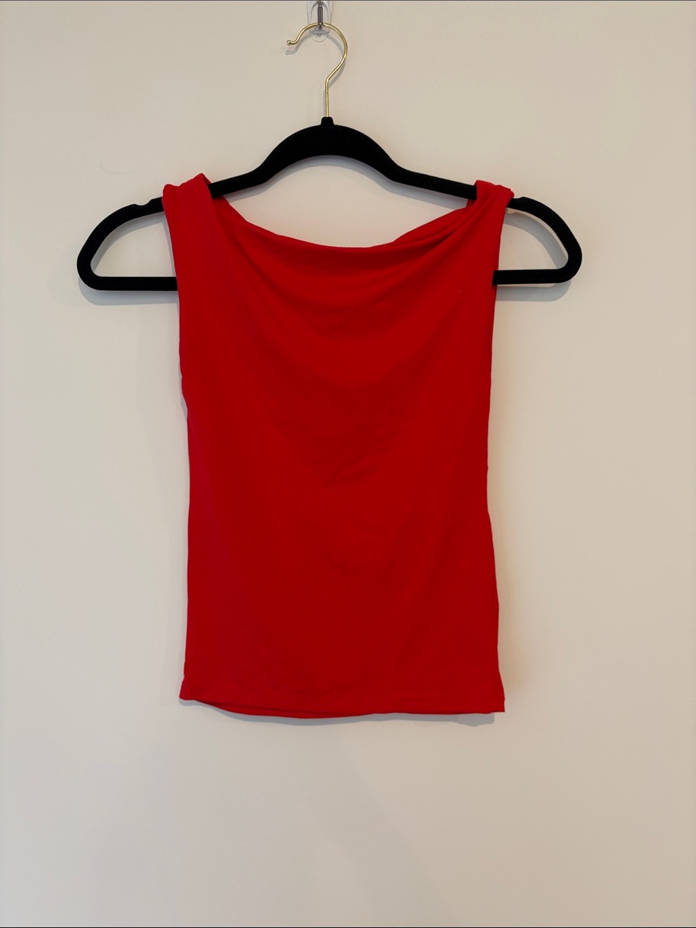 Zara Red Women's Sleeveless Top - Classic Solid Tank